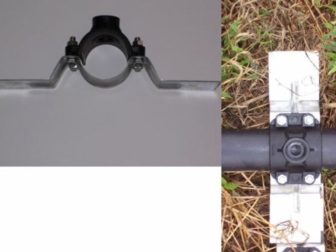 SADDLE STAND WITH 20MM FEMALE THREAD FOR 50 AND 63MM HDPE PIPING